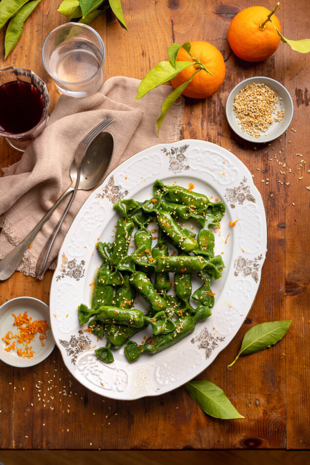 caramelle di pasta agli spinaci ripiene di salmone e patate